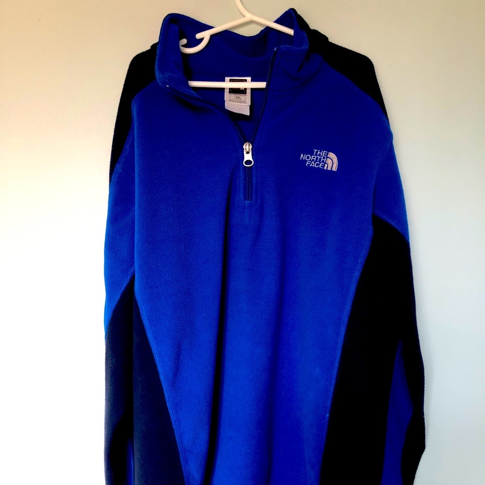 The North Face boys blue half zip size large (14)